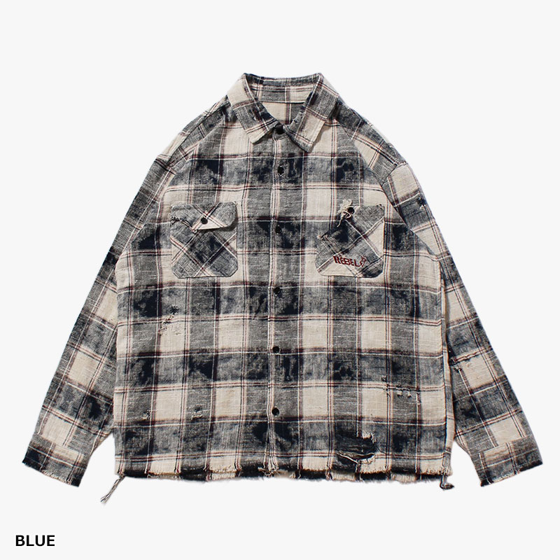 REVERSIBLE CHECK SHIRTS -2.COLOR-