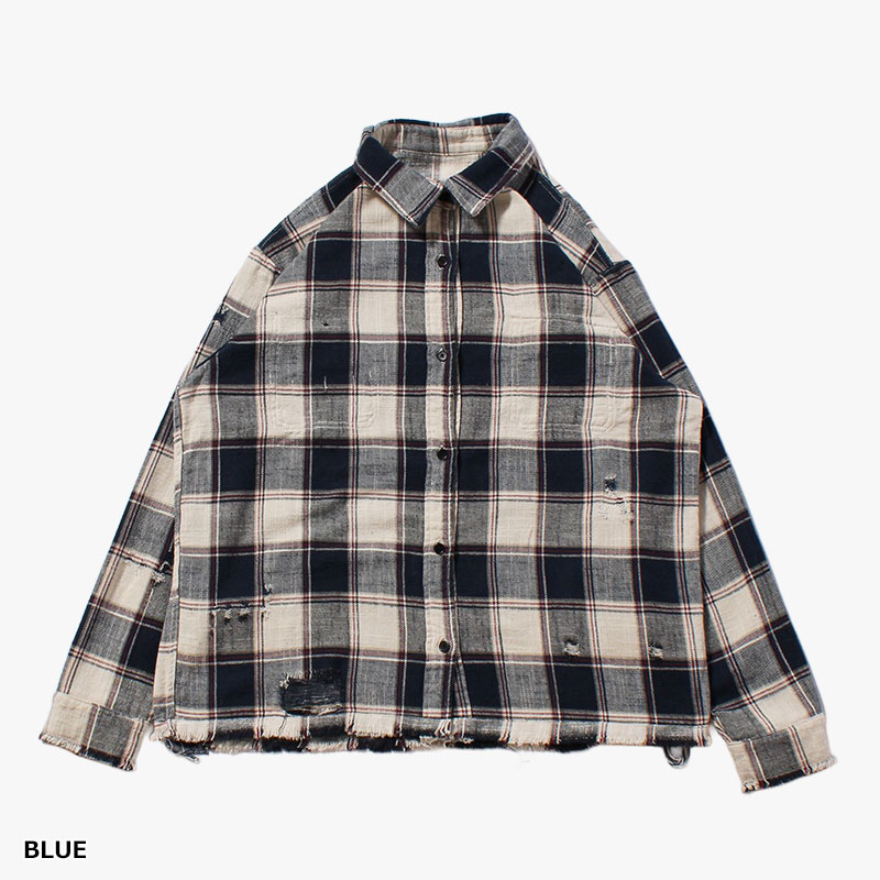 REVERSIBLE CHECK SHIRTS -2.COLOR-