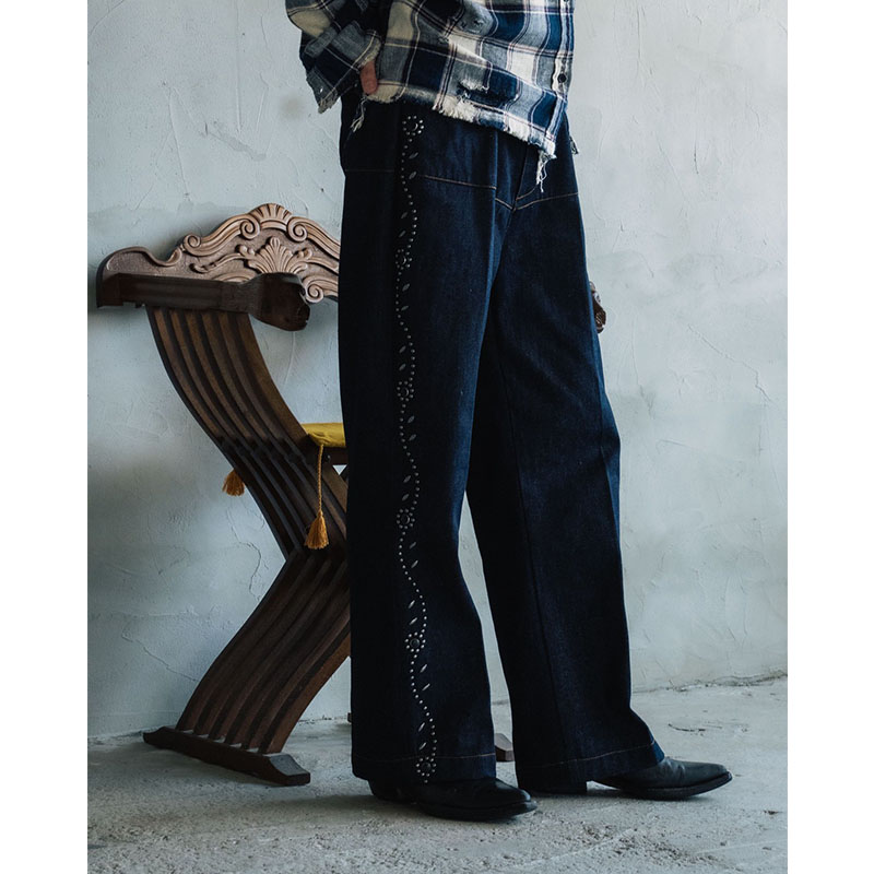 FLOWER STUDS PANTS -3.COLOR-