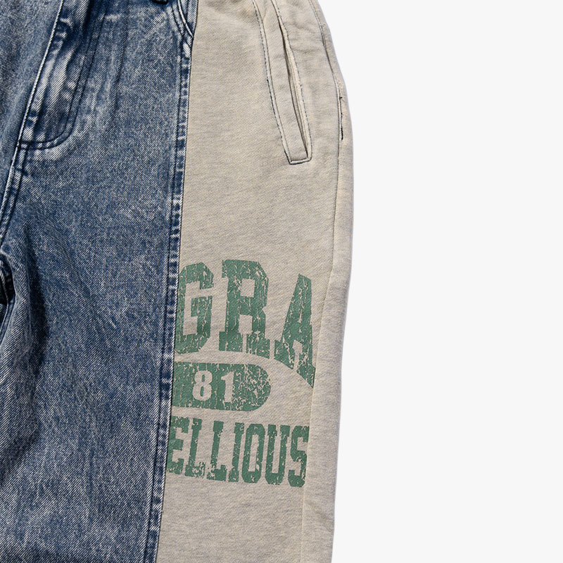 SWEAT DOCKING DENIM PANTS -3.COLOR-