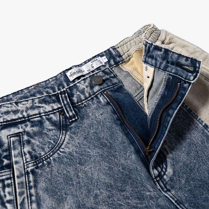 SWEAT DOCKING DENIM PANTS -3.COLOR-