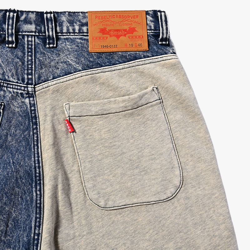 SWEAT DOCKING DENIM PANTS -3.COLOR-
