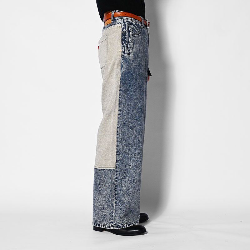 SWEAT DOCKING DENIM PANTS -3.COLOR-