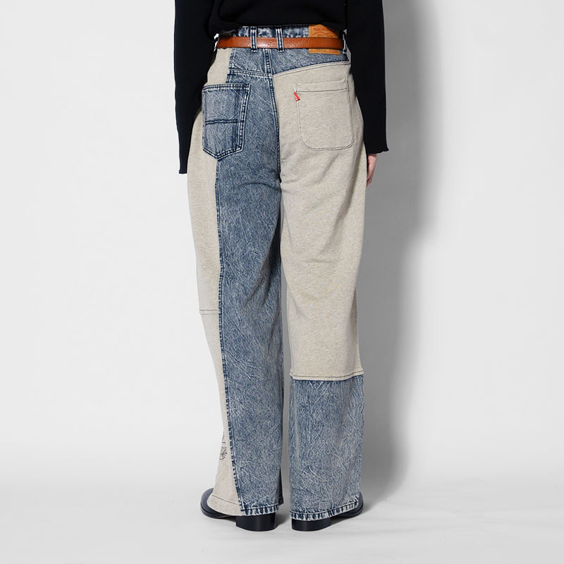 SWEAT DOCKING DENIM PANTS -3.COLOR-