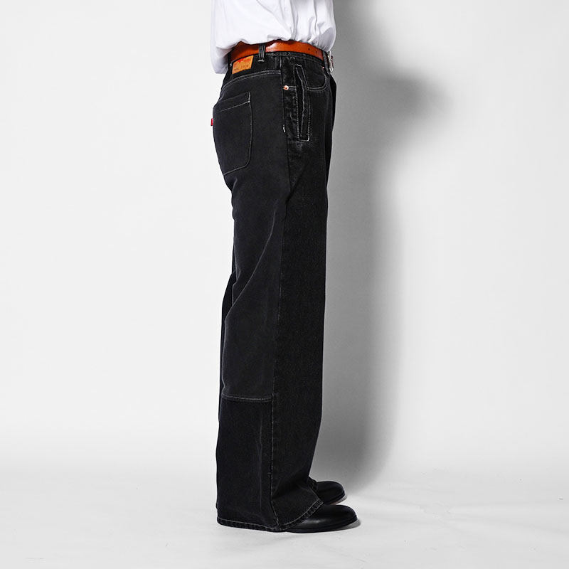 SWEAT DOCKING DENIM PANTS -3.COLOR-