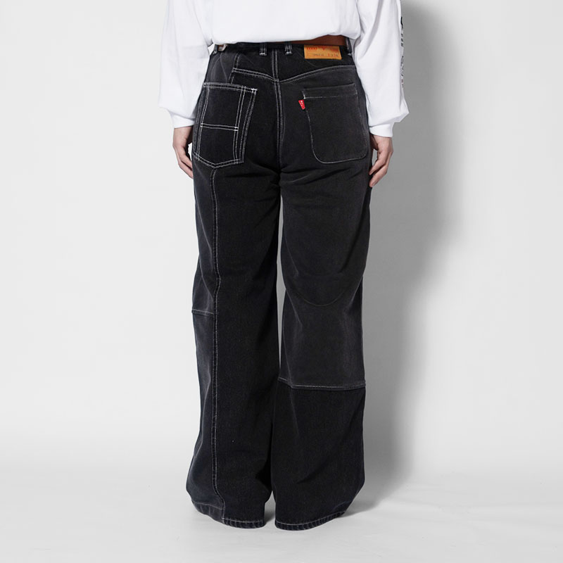 SWEAT DOCKING DENIM PANTS -3.COLOR-