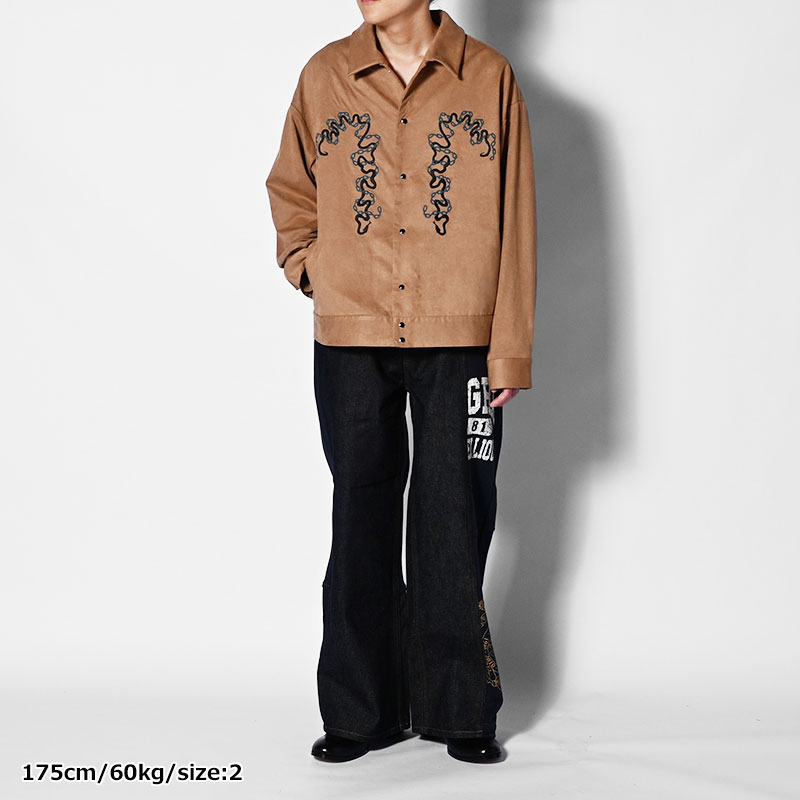 SWEAT DOCKING DENIM PANTS -3.COLOR-