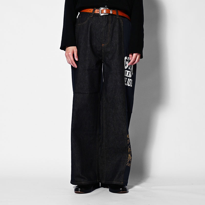 SWEAT DOCKING DENIM PANTS -3.COLOR-