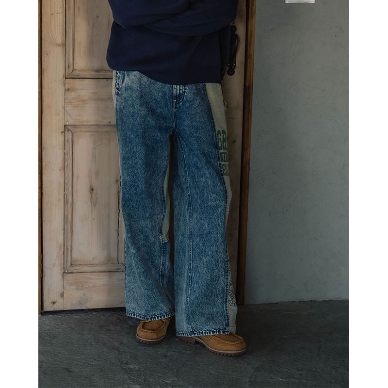 SWEAT DOCKING DENIM PANTS -3.COLOR-