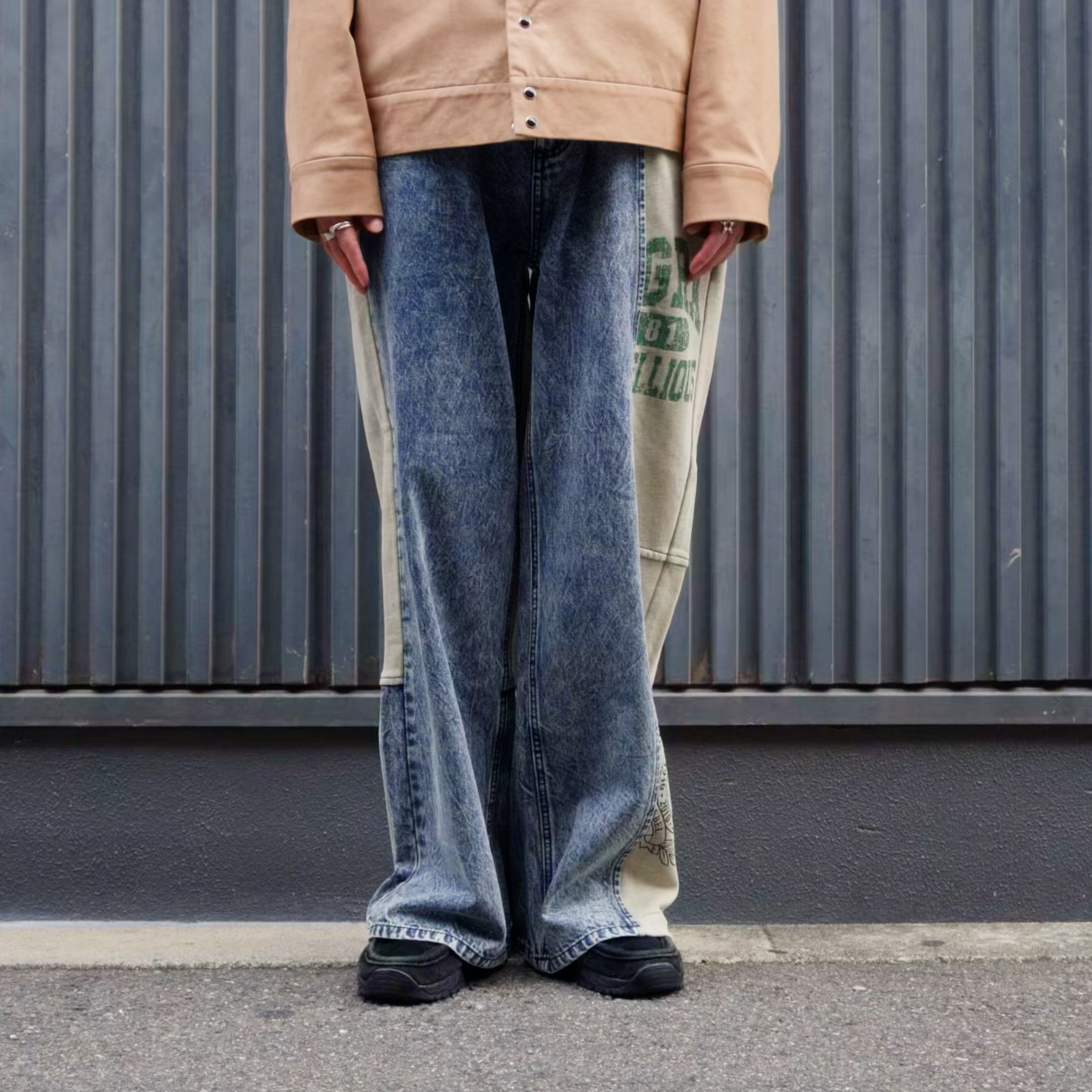 SWEAT DOCKING DENIM PANTS -3.COLOR-