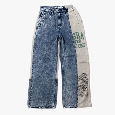SWEAT DOCKING DENIM PANTS -3.COLOR-