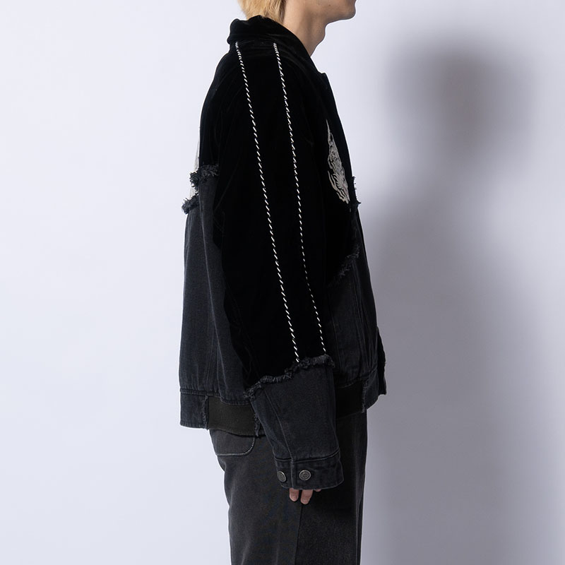 DENIM DOCKING VELVETEEN SOUVENIR JACKET -2.COLOR-