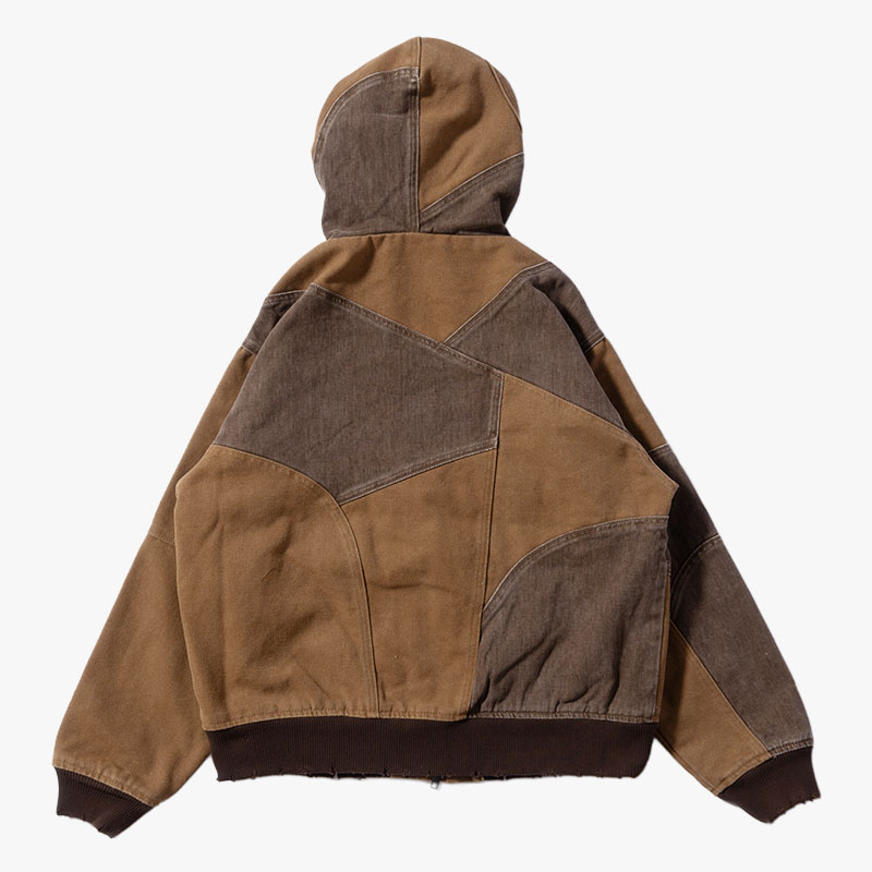 PATCHWORK DUCK HOODIE -2.COLOR-