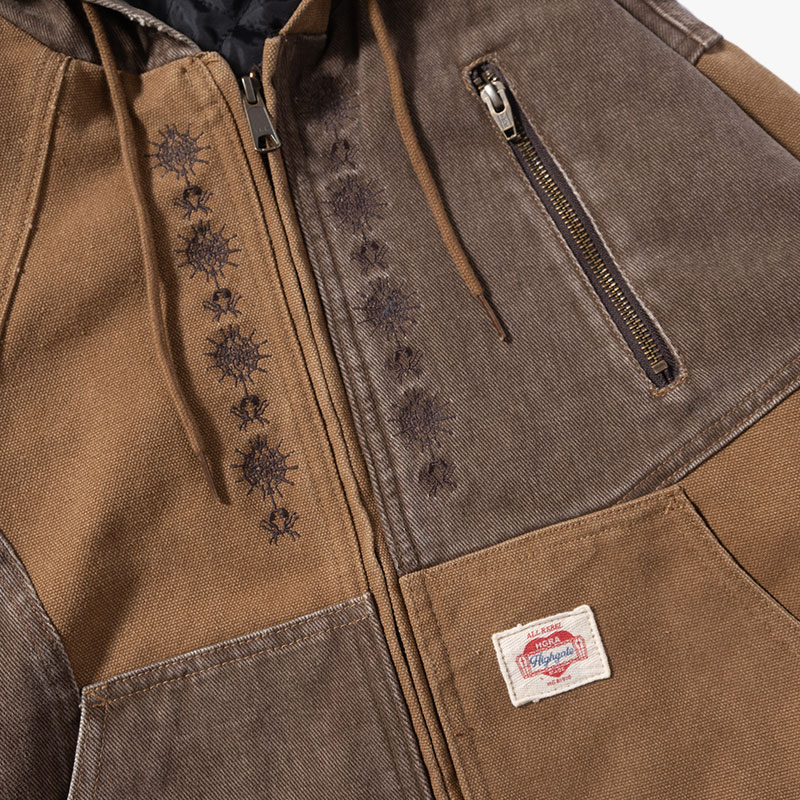 PATCHWORK DUCK HOODIE -2.COLOR-