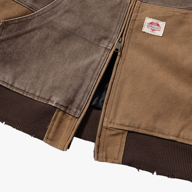 PATCHWORK DUCK HOODIE -2.COLOR-