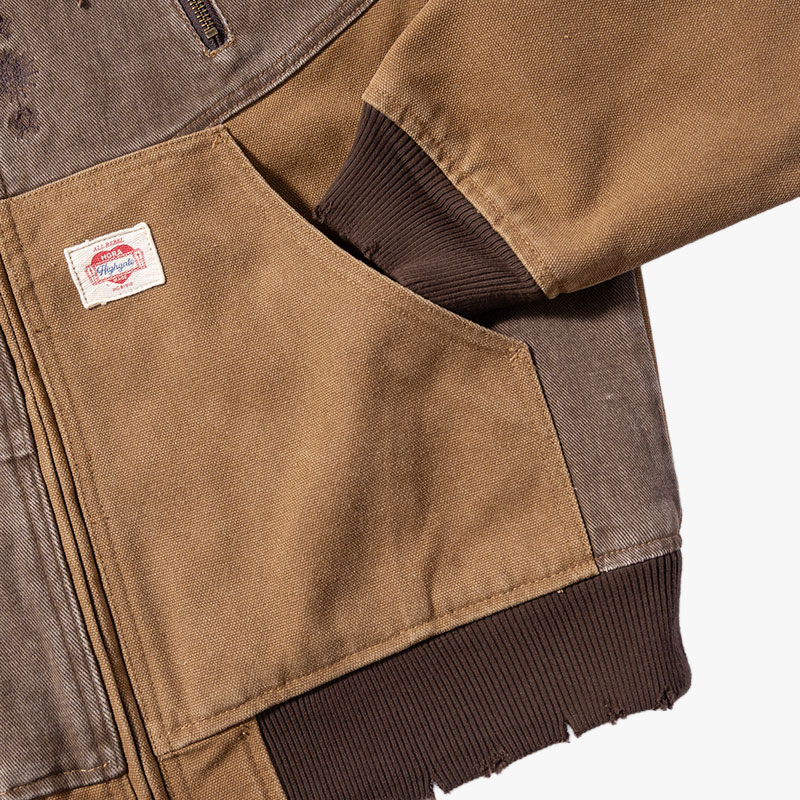 PATCHWORK DUCK HOODIE -2.COLOR-