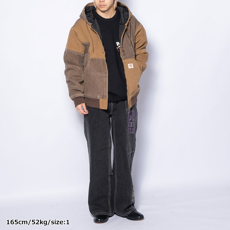 PATCHWORK DUCK HOODIE -2.COLOR-