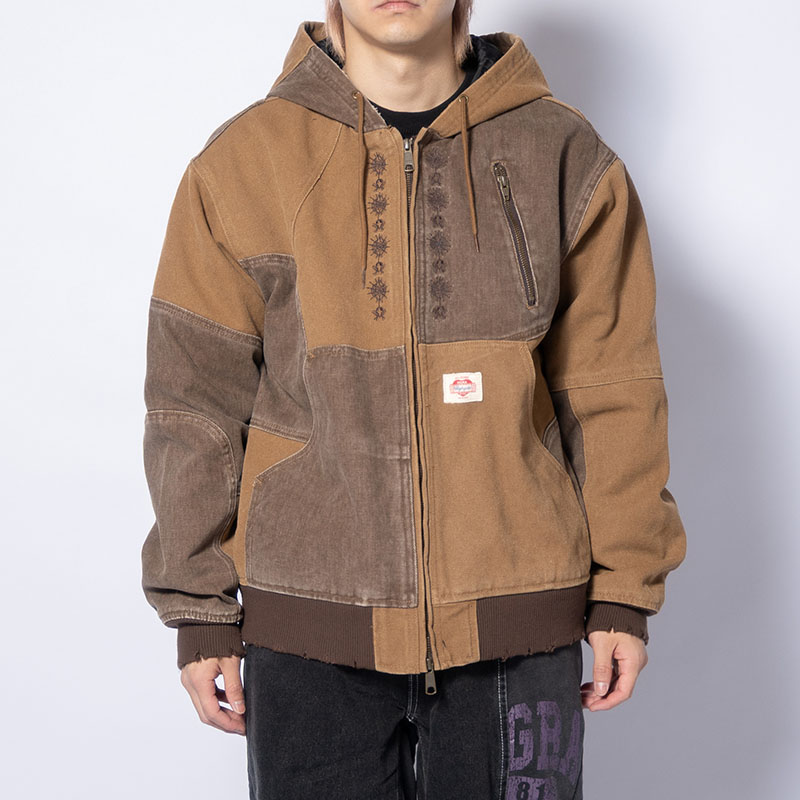 PATCHWORK DUCK HOODIE -2.COLOR-