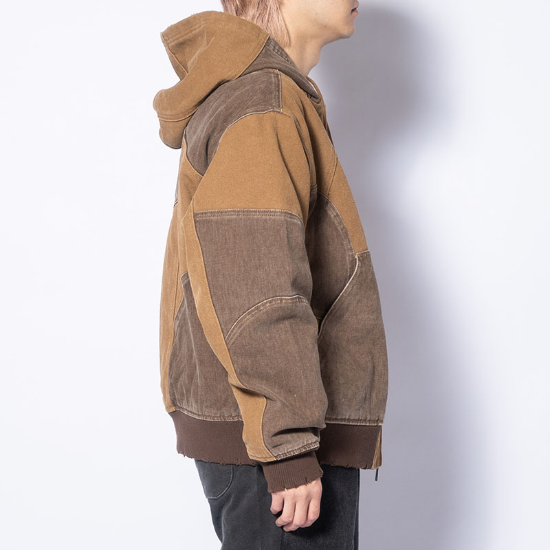 PATCHWORK DUCK HOODIE -2.COLOR-