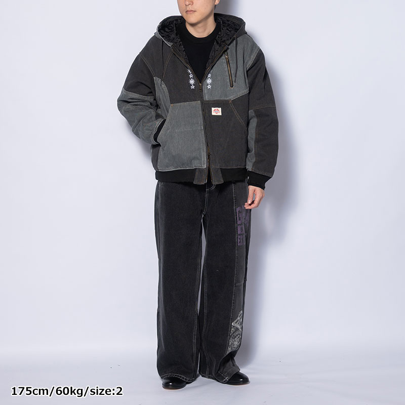 PATCHWORK DUCK HOODIE -2.COLOR-