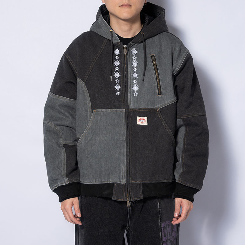 PATCHWORK DUCK HOODIE -2.COLOR-