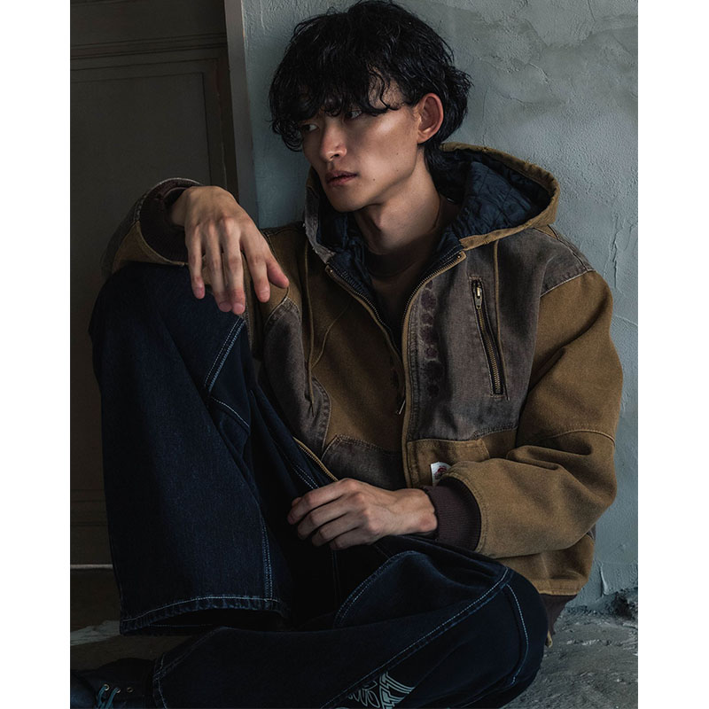 PATCHWORK DUCK HOODIE -2.COLOR-