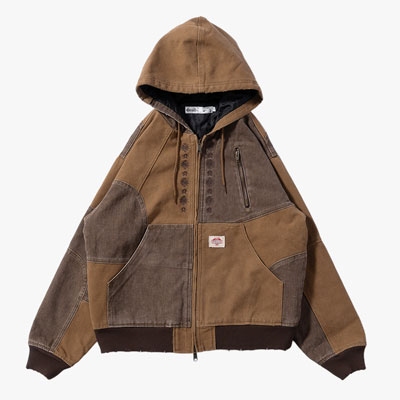 PATCHWORK DUCK HOODIE -2.COLOR-