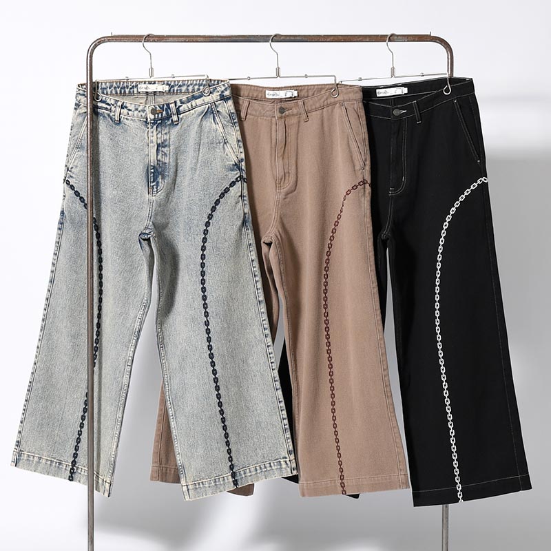 CHAIN WIDE PANTS -3.COLOR-