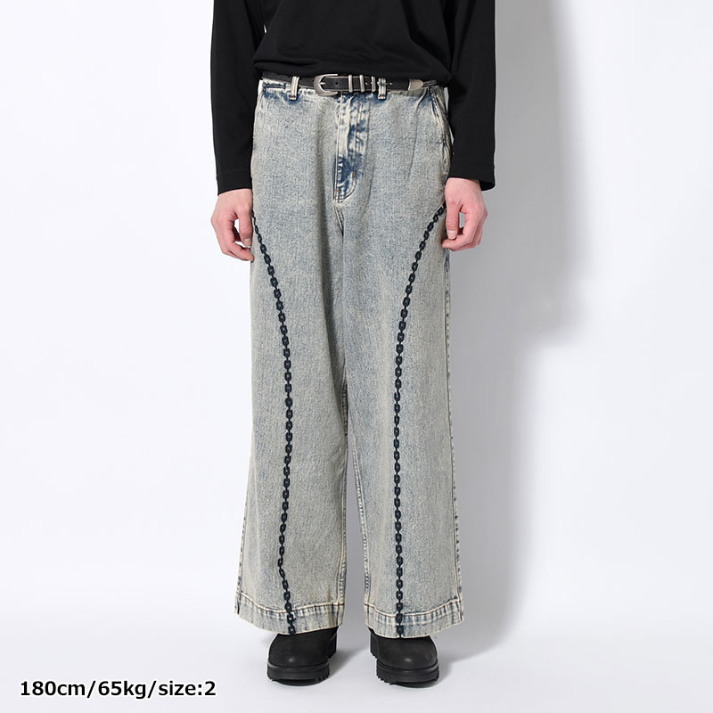 CHAIN WIDE PANTS -3.COLOR-