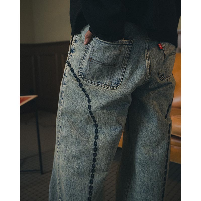 CHAIN WIDE PANTS -3.COLOR-