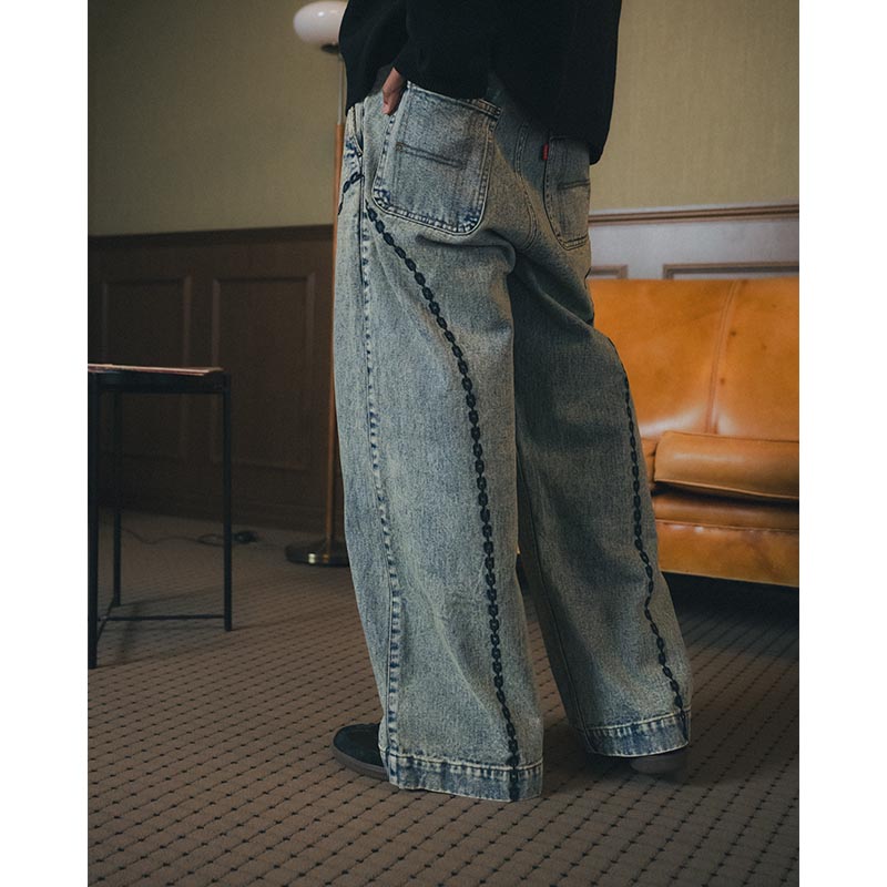 CHAIN WIDE PANTS -3.COLOR-