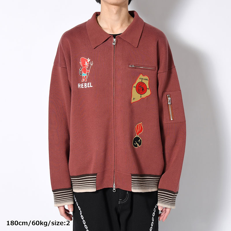 SOUVENIR DEVIL ZIP KNIT -3.COLOR-