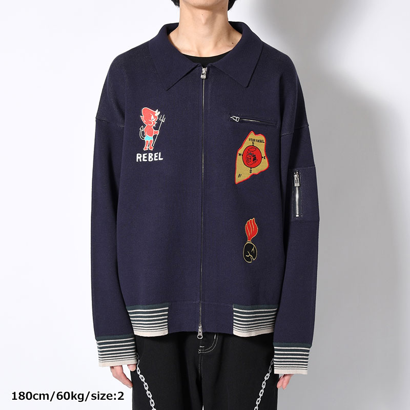 SOUVENIR DEVIL ZIP KNIT -3.COLOR-