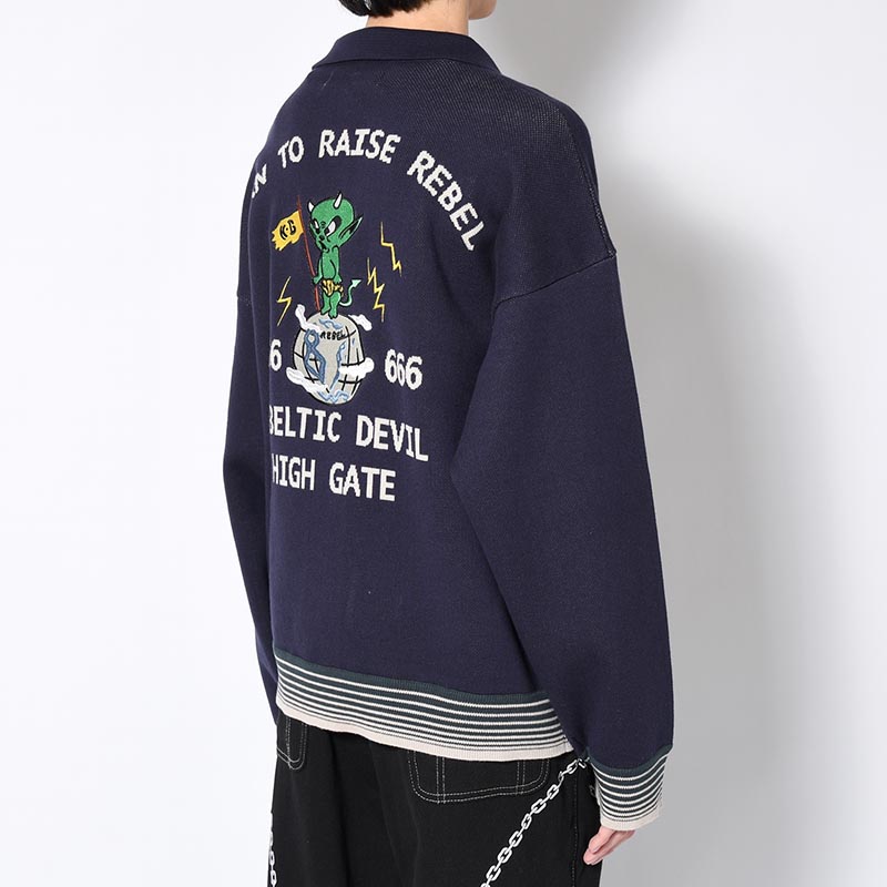 SOUVENIR DEVIL ZIP KNIT -3.COLOR-