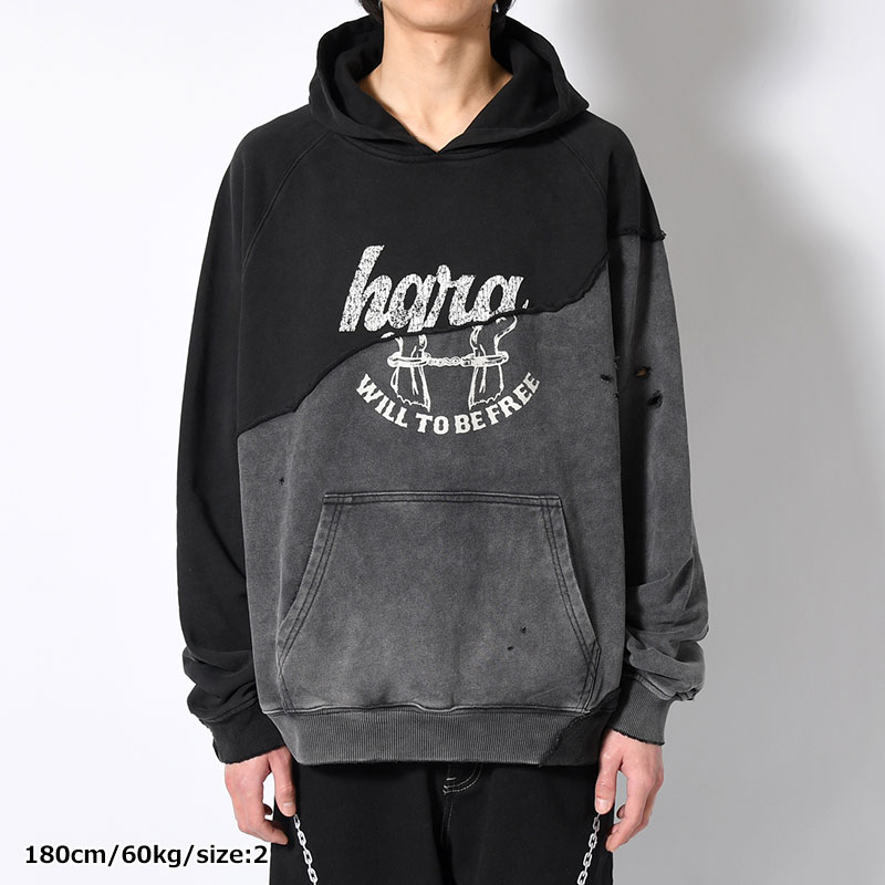 DISTORTED DOCKING HOODIE -2.COLOR-