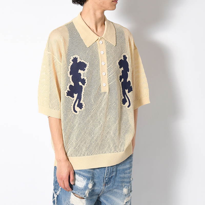 PANTHER MESH KNIT POLO -3.COLOR-