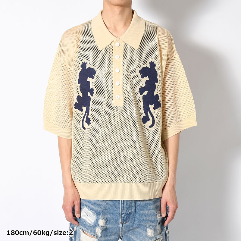 PANTHER MESH KNIT POLO -3.COLOR-