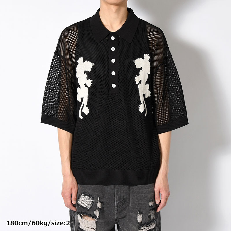 PANTHER MESH KNIT POLO -3.COLOR-