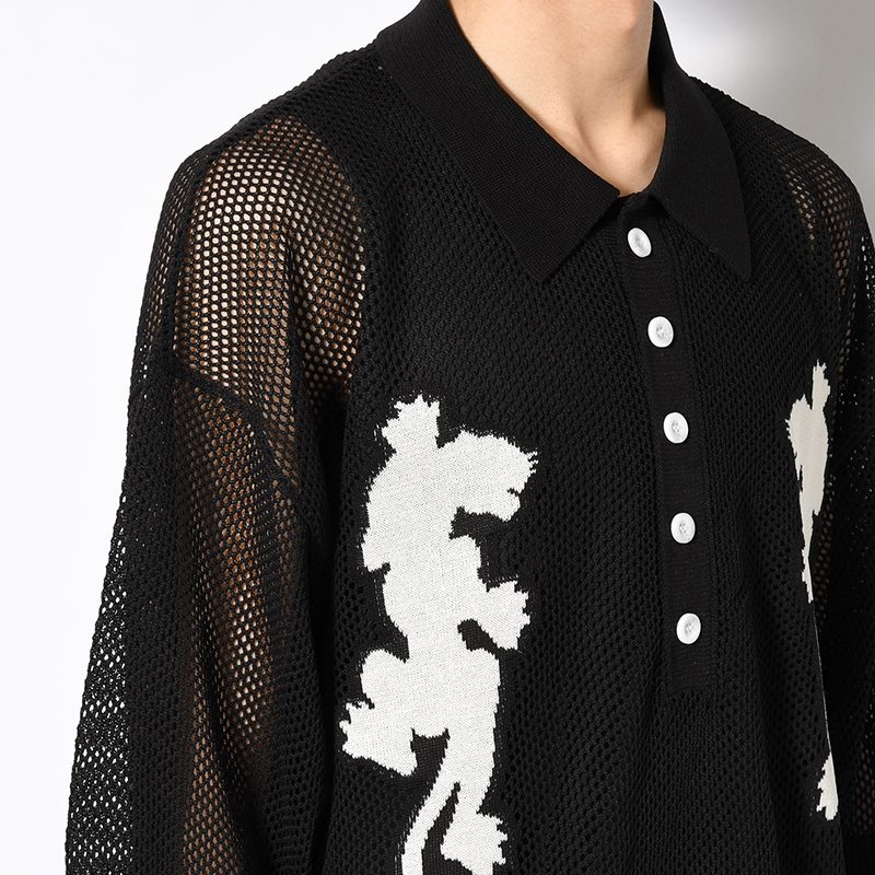 PANTHER MESH KNIT POLO -3.COLOR-