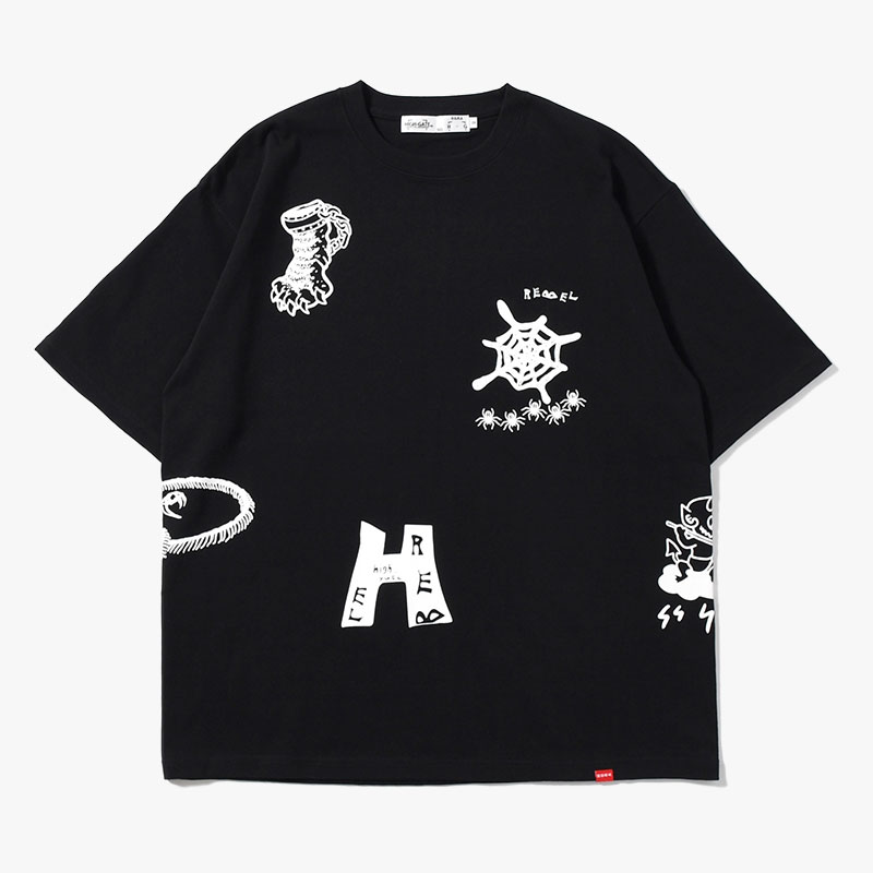DOODLE TEE -2.COLOR-(BLACK)