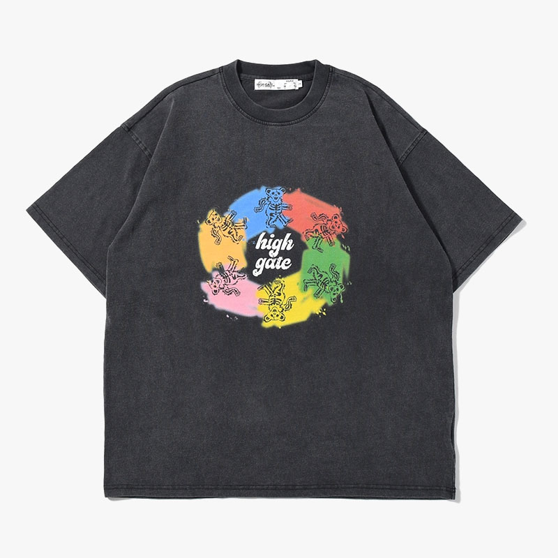 SKULL BEAR TEE -3.COLOR-(BLACK)