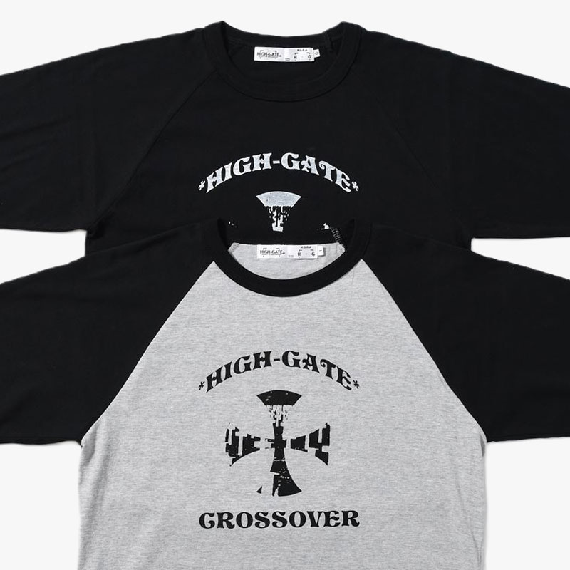 CROSS RAGLAN SLEEVES TEE -2.COLOR-