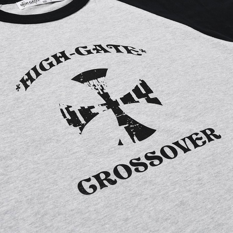 CROSS RAGLAN SLEEVES TEE -2.COLOR-