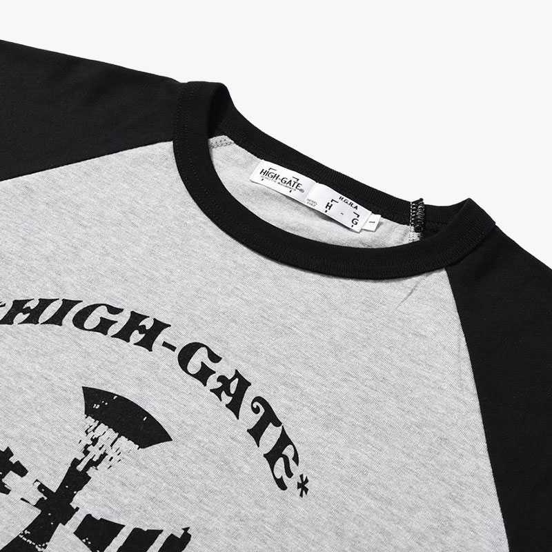 CROSS RAGLAN SLEEVES TEE -2.COLOR-