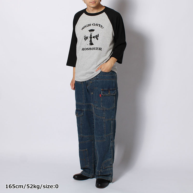CROSS RAGLAN SLEEVES TEE -2.COLOR-