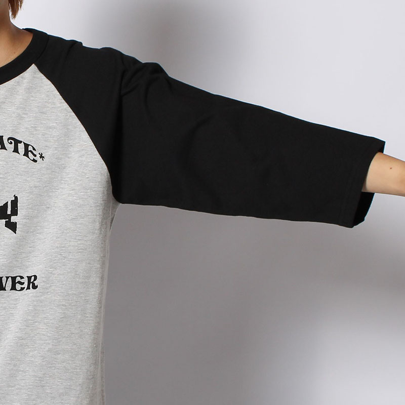 CROSS RAGLAN SLEEVES TEE -2.COLOR-