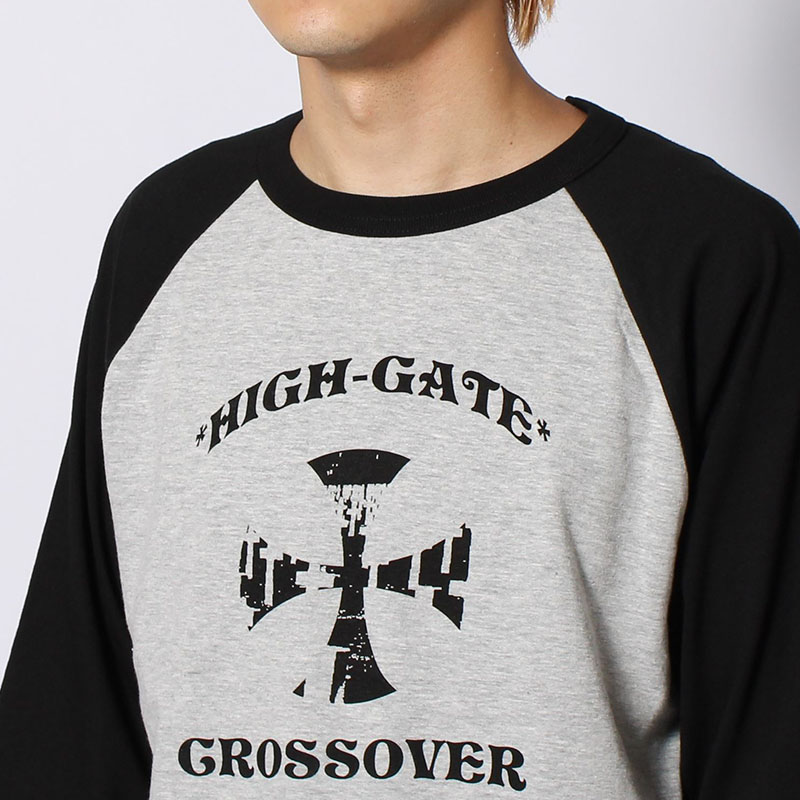 CROSS RAGLAN SLEEVES TEE -2.COLOR-