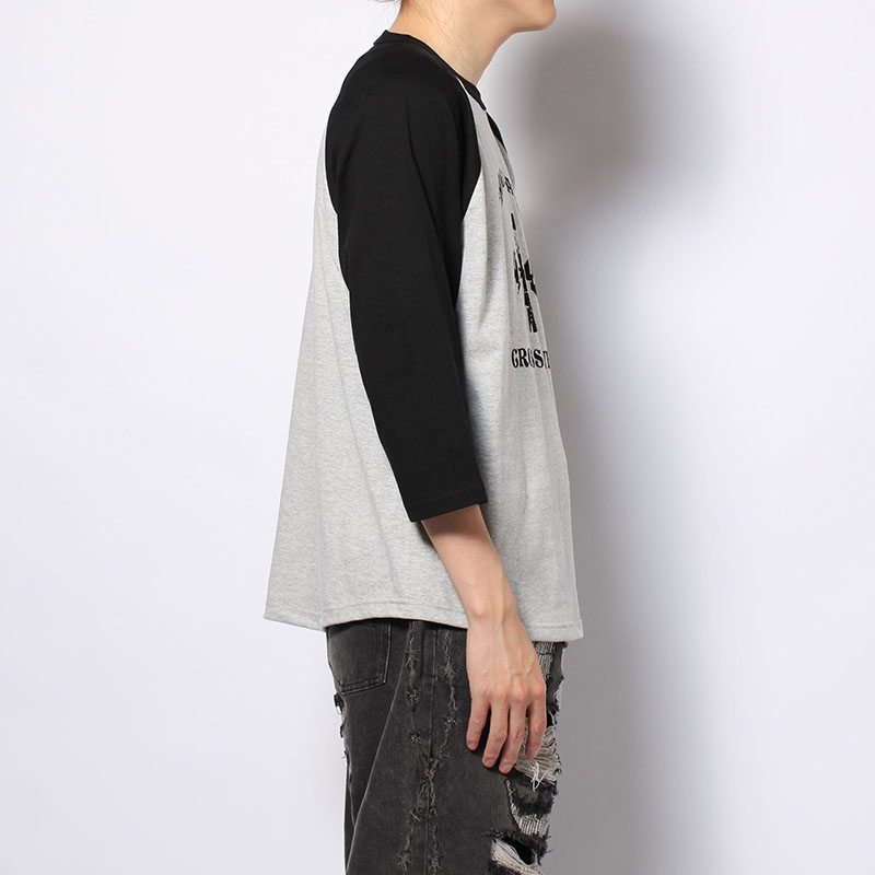 CROSS RAGLAN SLEEVES TEE -2.COLOR-