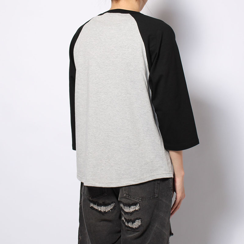 CROSS RAGLAN SLEEVES TEE -2.COLOR-
