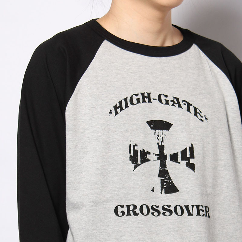 CROSS RAGLAN SLEEVES TEE -2.COLOR-